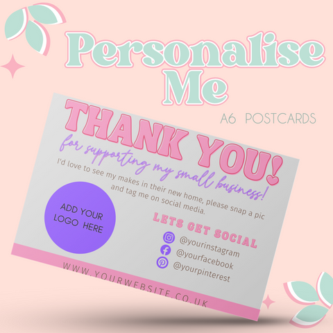 Predesigned Bold Thank you cards