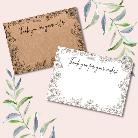 Floral Thank you cards
