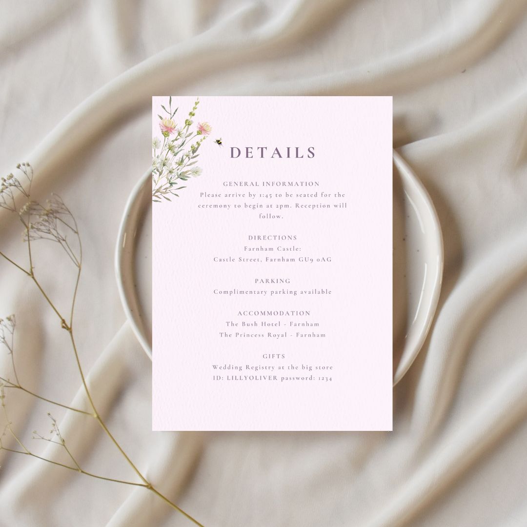 Details Card - Wild Flower