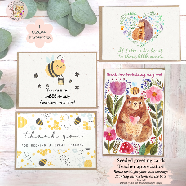 Seeded Greeting Cards - Teacher appreciation